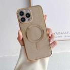 For iPhone 14 Plus Plating Magsafe Glitter Phone Case (Gold) - 1