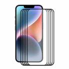 For iPhone 14 Plus 5pcs ENKAY Full Glue 0.26mm 9H 2.5D Tempered Glass Full Film - 1