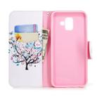 Colored Drawing Pattern Horizontal Flip Leather Case for Samsung GalaxyA6,with Holder & Card Slots & Wallet(Tree) - 1