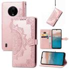 For Nokia C200 Mandala Flower Embossed Leather Phone Case(Rose Gold) - 1