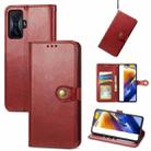 For Xiaomi Redmi K50 Gaming / Poco F4 GT Solid Color Buckle Leather Phone Case(Red) - 1