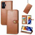 For Xiaomi Redmi K50 Gaming / Poco F4 GT Solid Color Buckle Leather Phone Case(Brown) - 1