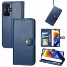 For Xiaomi Redmi K50 Gaming / Poco F4 GT Solid Color Buckle Leather Phone Case(Blue) - 1