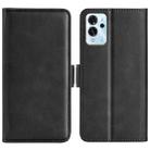 For ZTE V40 Pro Dual-side Magnetic Buckle Flip Leather Phone Case(Black) - 1