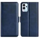 For ZTE V40 Pro Dual-side Magnetic Buckle Flip Leather Phone Case(Dark Blue) - 1