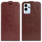 For ZTE Blade V40 Pro R64 Texture Vertical Flip Leather Phone Case(Brown) - 1