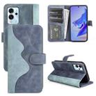 For ZTE Blade V40 Pro Stitching Horizontal Flip Leather Phone Case(Blue) - 1