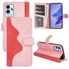 For ZTE Blade V40 Pro Stitching Horizontal Flip Leather Phone Case(Pink Red) - 1