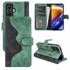 For Xiaomi Poco F4 GT Stitching Horizontal Flip Leather Phone Case(Green) - 1