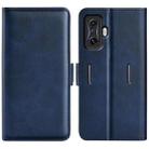 For Xiaomi Poco F4 GT Dual-side Magnetic Buckle Flip Leather Phone Case(Dark Blue) - 1