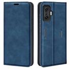 For Xiaomi Poco F4 GT Retro-skin Magnetic Suction Leather Phone Case(Dark Blue) - 1