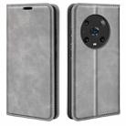 For Honor Magic4 Pro Retro-skin Magnetic Suction Leather Phone Case(Grey) - 1