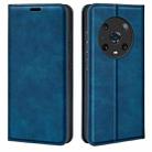 For Honor Magic4 Pro Retro-skin Magnetic Suction Leather Phone Case(Dark Blue) - 1