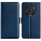 For Honor Magic4 Pro Dual-side Magnetic Buckle Flip Leather Phone Case(Dark Blue) - 1