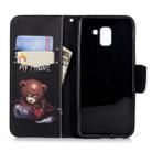 Colored Drawing Pattern Horizontal Flip Leather Case for Samsung Galaxy J6,with Holder & Card Slots & Wallet(Bear) - 1