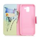 Colored Drawing Pattern Horizontal Flip Leather Case for Samsung Galaxy J6,with Holder & Card Slots & Wallet(Feather Bird) - 1