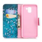 Colored Drawing Pattern Horizontal Flip Leather Case for Samsung Galaxy J6,with Holder & Card Slots & Wallet(Plum Blossom) - 1