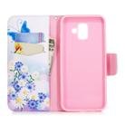 Colored Drawing Pattern Horizontal Flip Leather Case for Samsung Galaxy J6,with Holder & Card Slots & Wallet(Butterfly Love) - 1