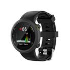 For Garmin Forerunner 45 / Forerunner 45S Universal Twill Solid Color Silicone Watch Band(Black) - 1