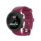 For Garmin Forerunner 45 / Forerunner 45S Universal Twill Solid Color Silicone Watch Band(Claret) - 1