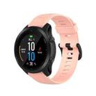 For Garmin Forerunner945 / fenix5 Plus / Approach S60 Monochrome Silicone Watch Band(Pink) - 1