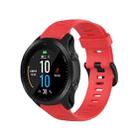 For Garmin Forerunner945 / fenix5 Plus / Approach S60 Monochrome Silicone Watch Band(Red) - 1