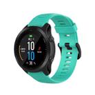 For Garmin Forerunner945 / fenix5 Plus / Approach S60 Monochrome Silicone Watch Band(Lake Blue) - 1