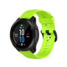 For Garmin Forerunner945 / fenix5 Plus / Approach S60 Monochrome Silicone Watch Band(Lime) - 1