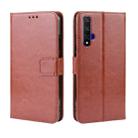 Retro Crazy Horse Texture Horizontal Flip Leather Case for HUAWEI Honor 20 , with Holder & Card Slots & Photo Frame(Brown) - 1