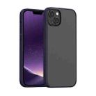 For iPhone 14 Skin Feel Frosted Color Button Phone Case (Purple) - 1