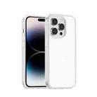 For iPhone 14 Pro Skin Feel Frosted Color Button Phone Case(White) - 1