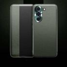 For Huawei Nova 10 Pro Side Display Plain Leather Phone Case(Green) - 1