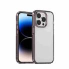 For iPhone 14 Pro PC + TPU Full Coverage Shockproof Phone Case(Transparent Black) - 1