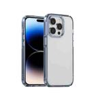 For iPhone 14 Pro Max PC + TPU Full Coverage Shockproof Phone Case (Transparent Blue) - 1