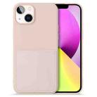 For iPhone 14 Plus Liquid Silicone Skin Feel Phone Case with Card Slot (Pink) - 1