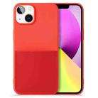 For iPhone 14 Plus Liquid Silicone Skin Feel Phone Case with Card Slot (Red) - 1