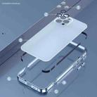 For iPhone 13 Frosted Lens Protector Lock Buckle Phone Case(Silver) - 6