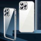 For iPhone 13 Pro Max Metal Lens Film TPU Phone Case (Silver) - 1