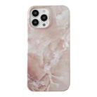 For iPhone 12 Marble Pattern Phone Case(Pink) - 1