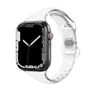 Silicone Watch Band For Apple Watch Ultra 49mm / Series 8&7 45mm / SE 2&6&SE&5&4 44mm / 3&2&1 42mm(Transparent) - 1