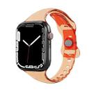 Silicone Watch Band For Apple Watch Ultra 49mm / Series 8&7 45mm / SE 2&6&SE&5&4 44mm / 3&2&1 42mm(Transparent Orange) - 1