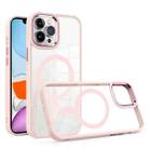 For iPhone 11 Gold Shield Clear TPU MagSafe Phone Case (Pink) - 1