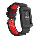 For Fitbit Charge 3 All-in-one Silicone Protective Case Replacement Watch Band(Red) - 1
