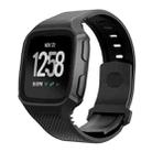 For Fitbit Versa Integrated Protection Silicone Watch Band(Black) - 1