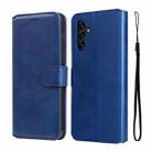 For Samsung Galaxy A13 5G JUNSUNMAY Calf Texture Leather Phone Case(Blue) - 1