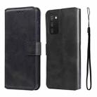 For Samsung Galaxy A03s 165.8mm US Version JUNSUNMAY Calf Texture Leather Phone Case(Black) - 1