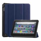 For Amazon Fire 7 12th 2022 ENKAY Smart Leather Tablet Case(Dark Blue) - 1