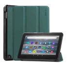 For Amazon Fire 7 12th 2022 ENKAY Smart Leather Tablet Case(Dark Green) - 1