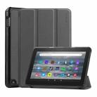 For Amazon Fire 7 12th 2022 ENKAY Smart Leather Tablet Case(Grey) - 1