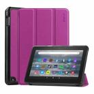 For Amazon Fire 7 12th 2022 ENKAY Smart Leather Tablet Case(Purple) - 1